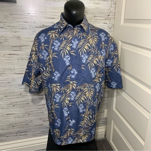 Maui Maui Hawaii Shirt Sz XL Blue Casual Button Down Short Sleeve Tropical Top - Picture 11 of 11